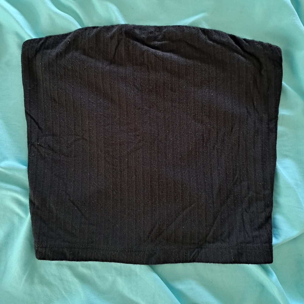 American Eagle black ribbed crop top
